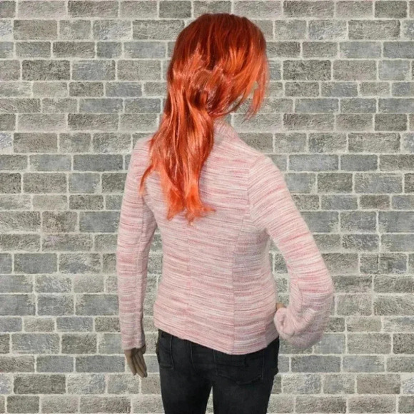 Atmosphere Pink Button Zip Sweater Jacket Size 2 - Picture 6 of 8